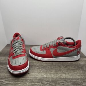 Nike Terminator Low Medium Grey Red Casual Shoe Sneaker FZ4036 099 Mens Size 9.5